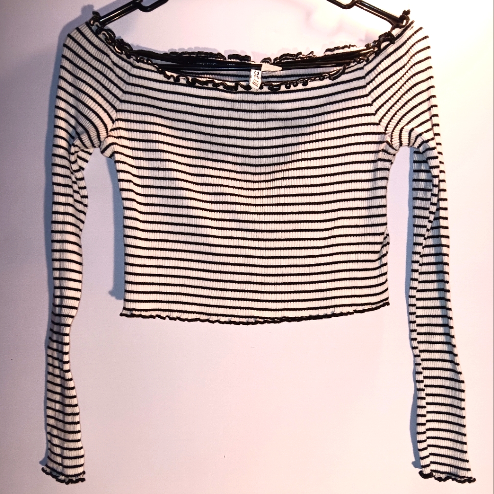 H&M Basic Ribbed Cropped Top